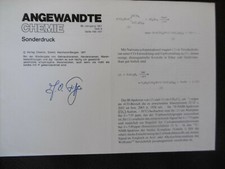 Ernst Otto Fischer Nobelpreis Chemie 1973 Autogramm signed A4 Blatt Chemie 