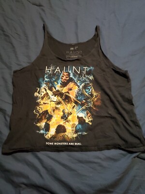 Cavity Colors Ladies Large Haunt Tank Top Some Monsters Are Real Horror