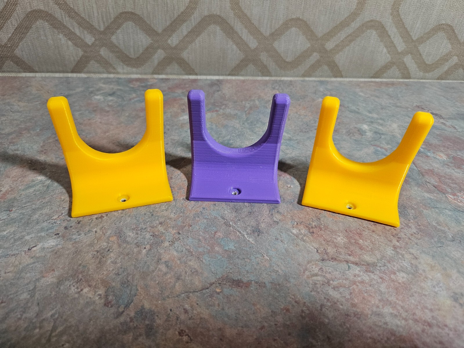 Set of Three (3) 3D Printed Guitar Hangers/Hooks - Screw-in - Guitar Hero