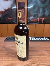 VINTAGE 70'S SEAGRAMS SEVEN CROWN 11 INCH TALL PLASTIC 1/2 BOTTLE WALL DISPLAY 