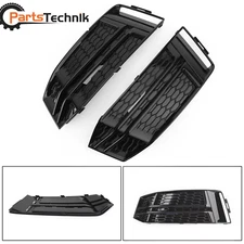 Fit For AUDI A4 B9 S-LINE 2016-2018 Bumper Grille Black Front Fog Light Cover