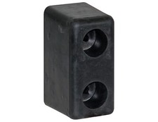 Buyers Products B5500 Molded Rubber Bumper 3 X 3-1/2 X 6 Inch Set of Two Bumpers