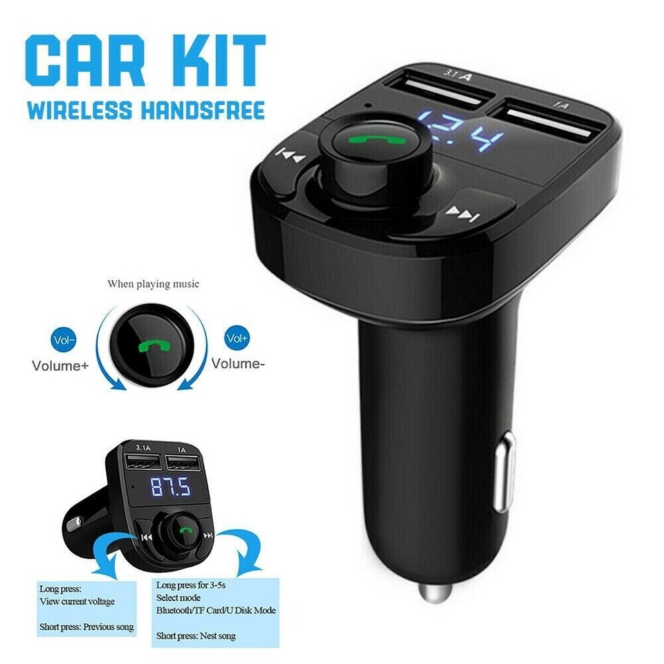 Car Wireless Bluetooth FM Transmitter MP3 Player USB Car Charger