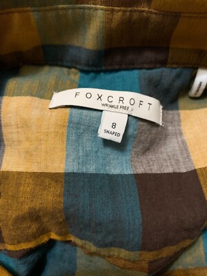 Foxcroft Shaped Womens Multicolor Plaid Button Up Shirt Multiple Different Sizes