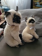 Avanti Applause Siamese Cat w/baby 1987 Vintage Plush Cat 13" NWT