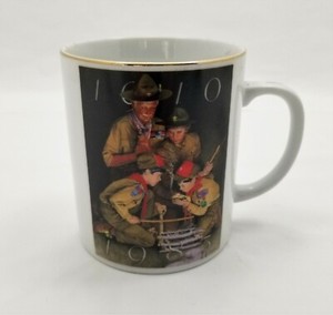 Vintage 1910 - 1984 Boy Scouts Of America 75th Anniversary Ceramic Mug BSA USA