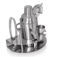 House Stainless Steel Bar Set with Cocktail Shaker and All the Tools for Ente...