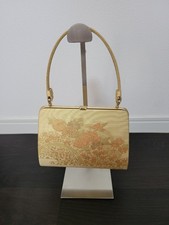 Kimono Visiting Kimono Japanese Accessories Japanese Bag Formal Golden Floral