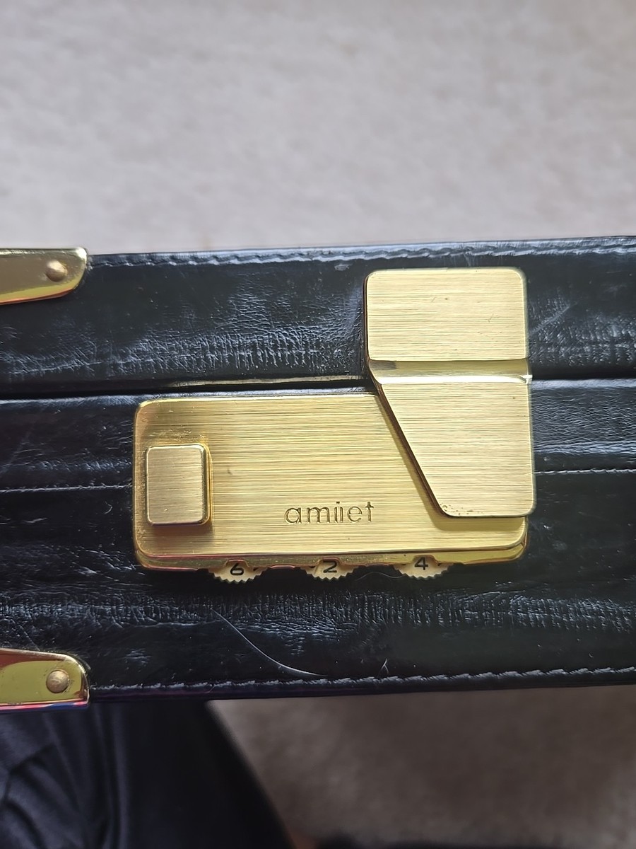 Genuine Eel Skin Briefcase W/ Amiet Swiss Locks - Elan Of