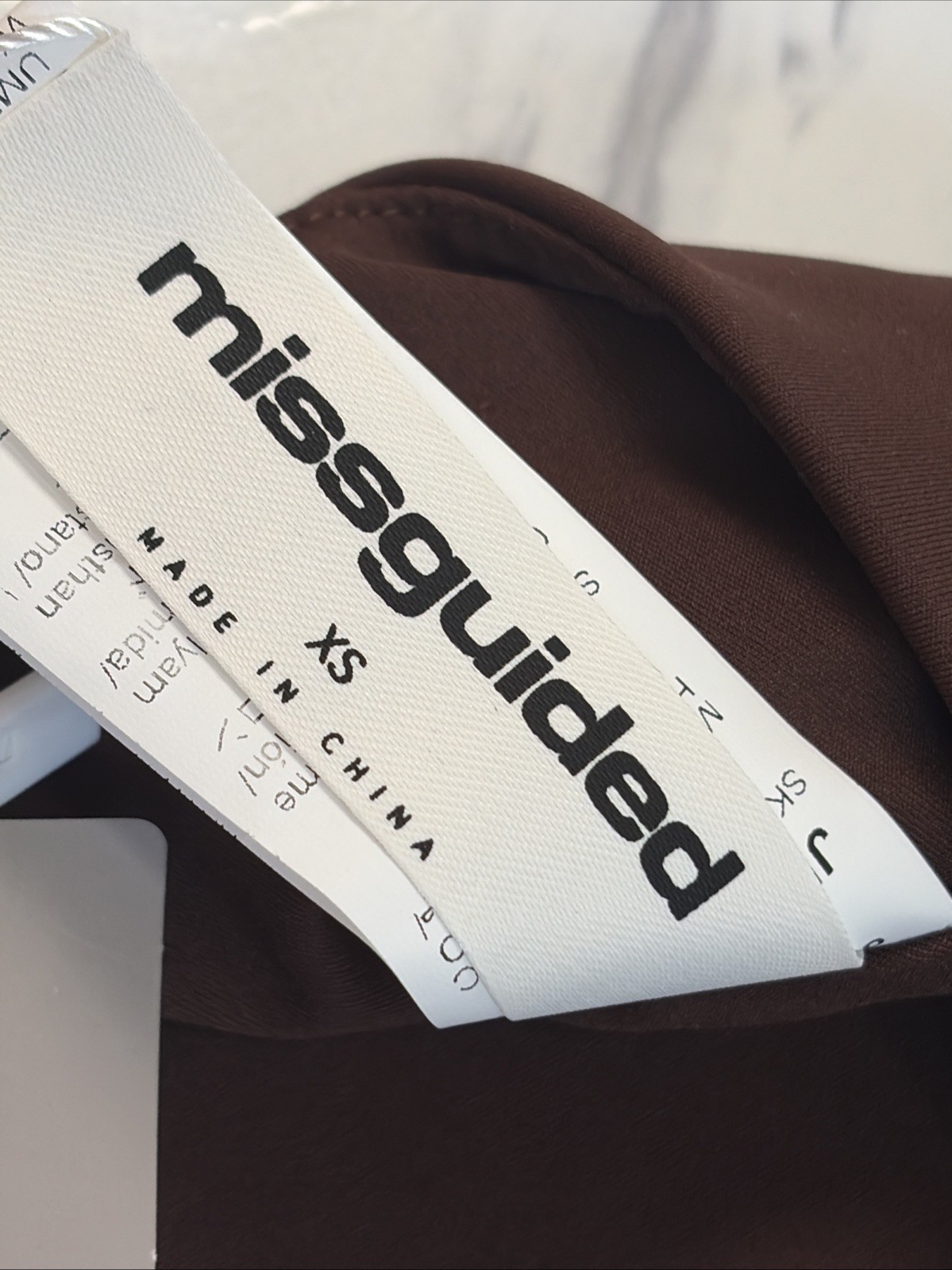 Missguided Woman's Shein Crop Top Brown Size XS