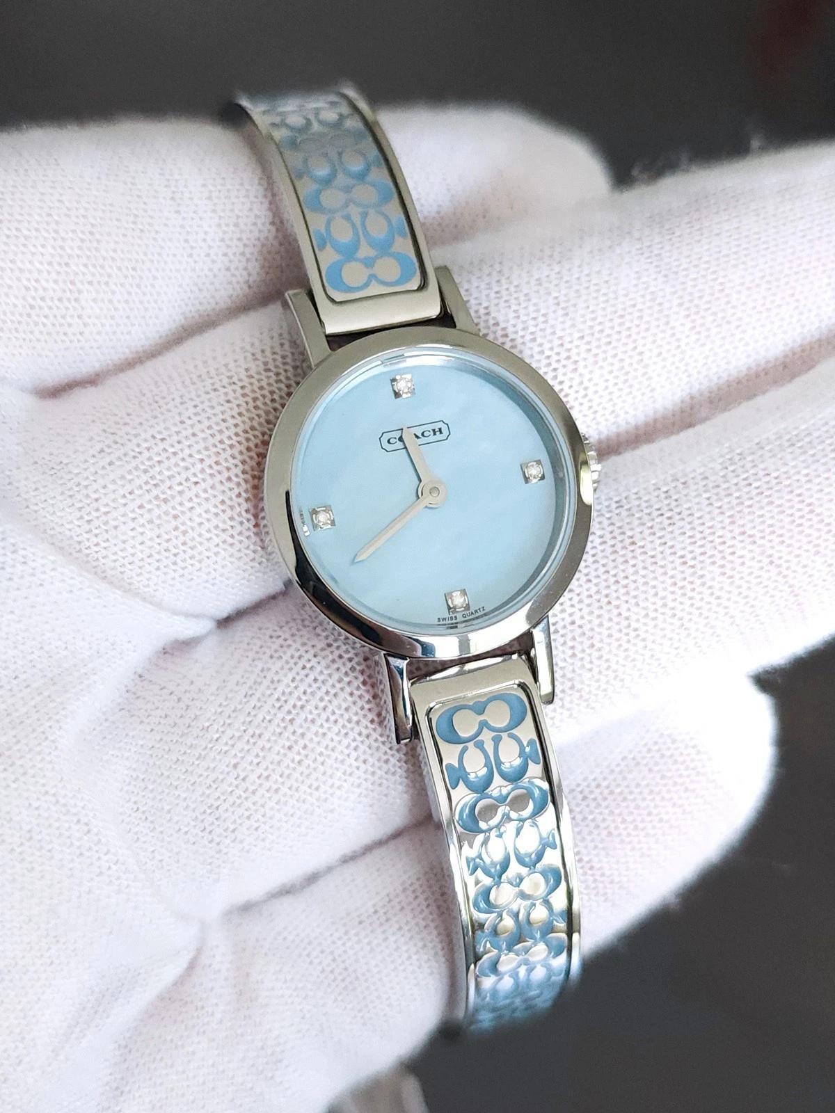 Nuovo orologio COACH donna Delancey cassa 23 mm monogramma bracciale 14502375