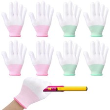 8 Pcs Heat Gloves for Hair Styling, Heat Protectant Gloves Curling Iron Therm...