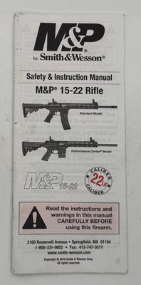 Smith & Wesson M&P 15-22 Rifle Factory Manual 2016 .22 LR Original