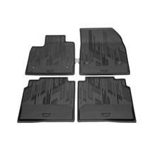 First And Second Row Premium All-weather Floor Mats In Noir With Cadillac Logo