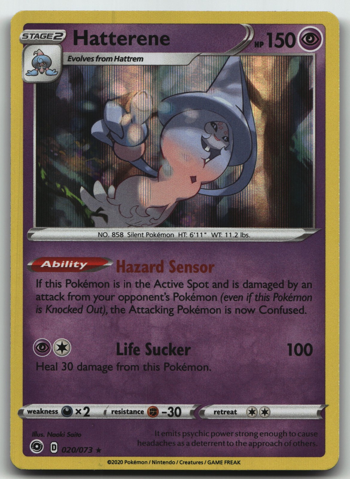 Hatterene foil Holo Rare Champion's Path 20/73 NM