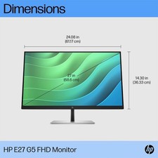 HP E27 G5 27" Full HD Monitor 27" IPS 5ms 75Hz for Desktop PC Laptop Display 3