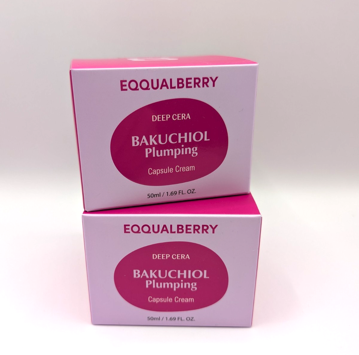 x2 [EQQUALBERRY] BAKUCHIOL PLUMPING CAPSULE CREAM 50ML - Twin Pack