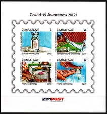 Zimbabwe 2021 COVID-19 Awareness Miniature Sheet, MNH, SGMS 1472 (Br2200)