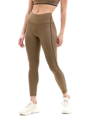 Athleta Interval Stash Ultra H/R Tipped Lasercut 7/8 Tight-Clay/Navy- XL-NWT