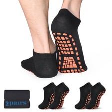 Non Slip Grip Socks for Men Grippy Socks Anti-Skid Yoga Pilates Hospital Grip...