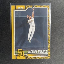 Jackson Merrill 2026 Topps Series 1 Team Logo Border Parallel SP Padres