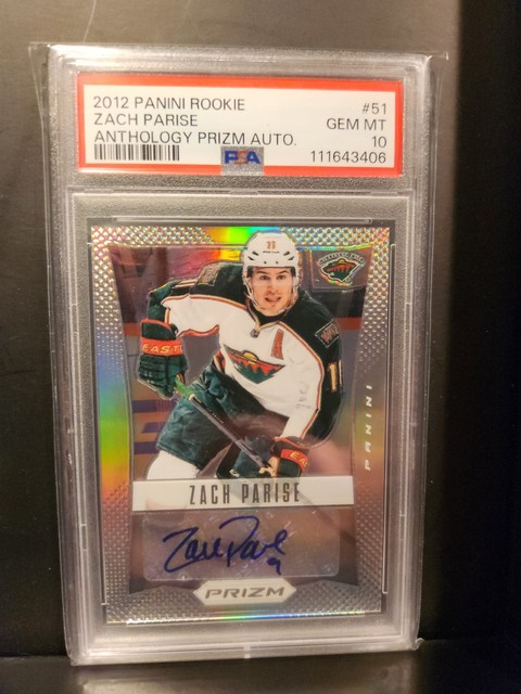 2012-13 Rookie Anthology Prizm Auto Zach Parise Psa 10 Pop 1