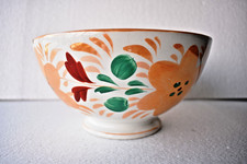 Vintage Petrus Regout Maastricht Holland Main Peint Folk Floral Poterie Bol " R