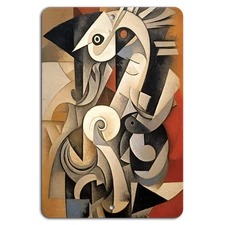 Dynamic Cubism: Abstract Aluminum Art Sign