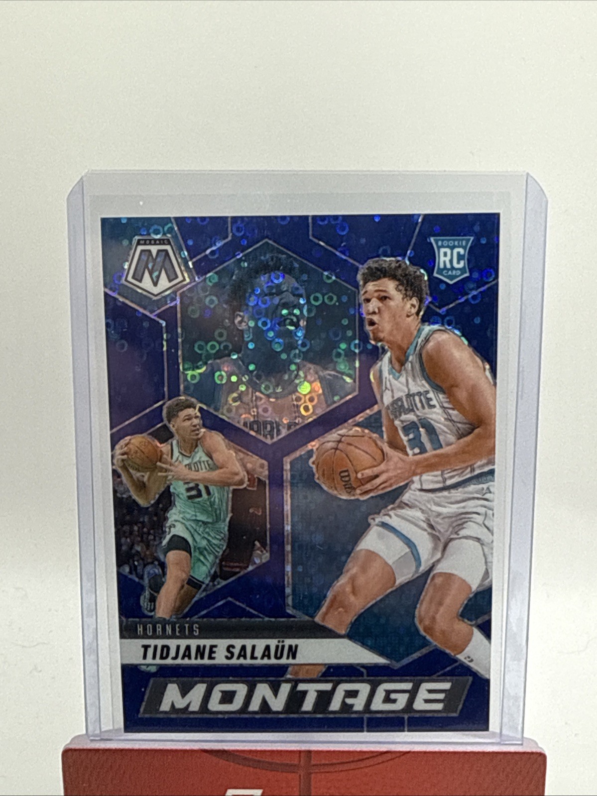 2024-25 Panini Mosaic Tidjane Salaun #268 RC Rookie Montage Fast Break Blue /85