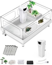 Small Turtle Tank Filter Aquarium Acrylic Terrarium Basking Platform Reptile
