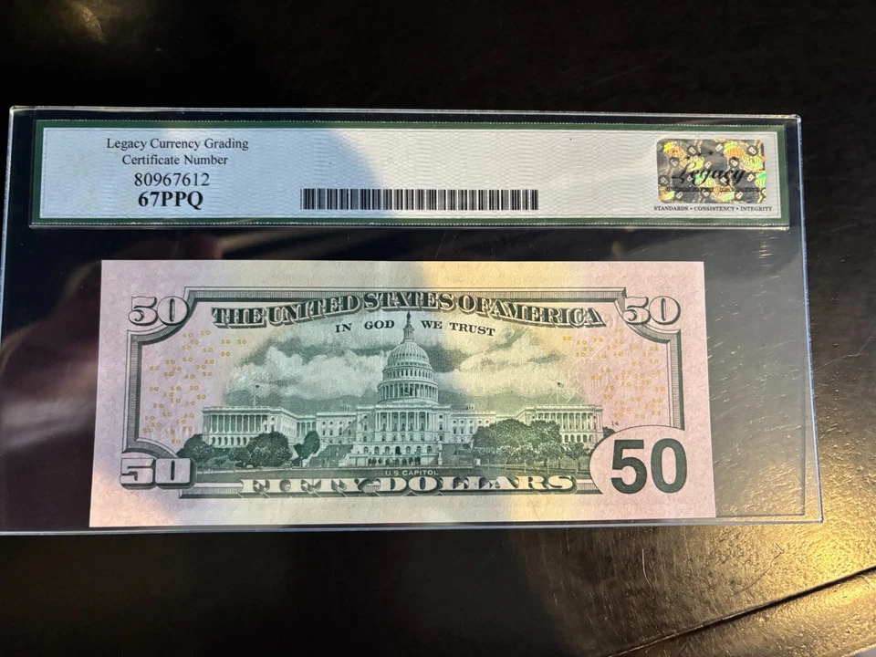 DBR 2013 $50 San Francisco Fr. Excelente gema Legacy 67 PPQ Ser # ML26497073A 2132-L Foto 2 de 2