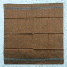 PAOLO GUCCI Jacquard Paisley Cotton Mini Scarf Pocket Square 18" X 18.5" Q684