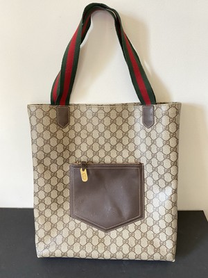 Vintage Gucci Men s Computer Tote Bag W/ GG Logo Pattern C1980 s