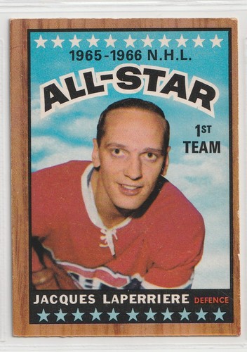 Jacques Laperriere [All Star] #122 1966 Topps card