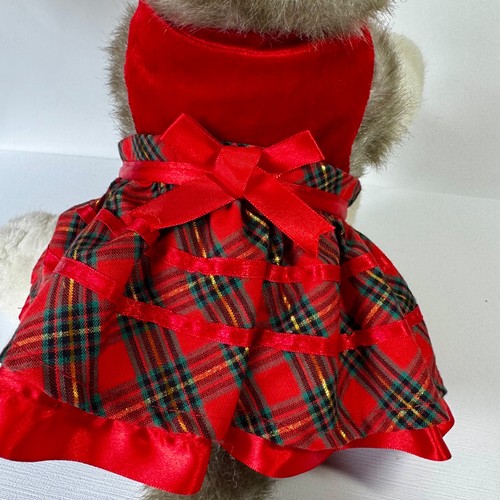 Red Plaid Dog Dress Fits BABW plush Dogs and Cats, from Petco