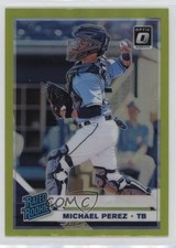 2019 Panini Donruss Optic Rated Rookies Lime Green Prizm Michael Perez #78 07rd