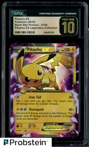 2015 Pokemon XY BSP Legendary Collection #XY84 Pikachu EX CGC 10 PRISTINE