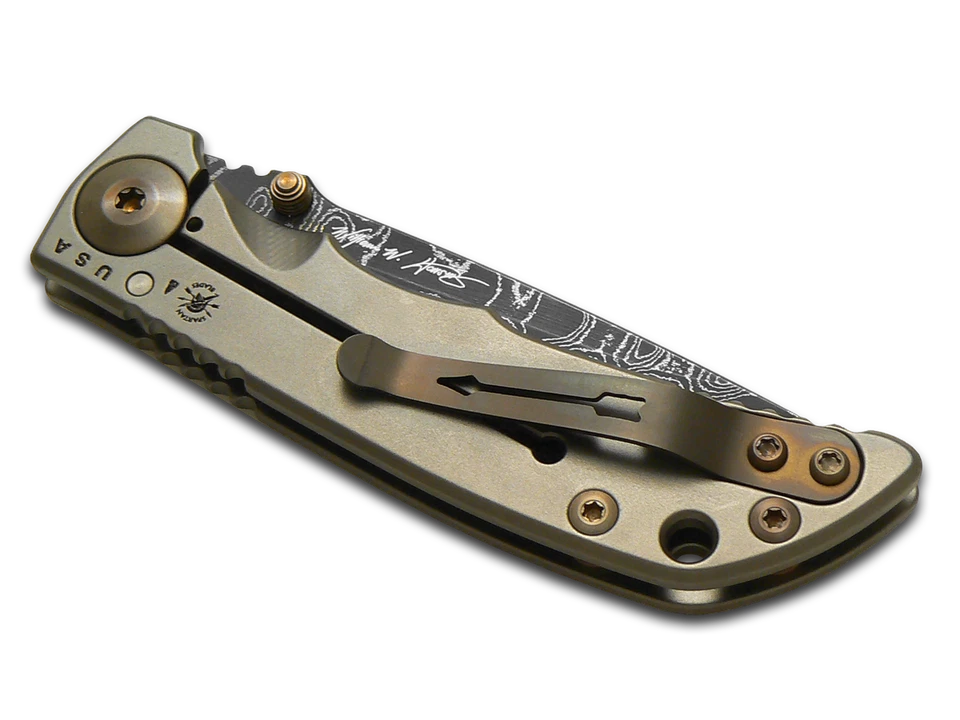 Spartan Blades Harsey Folder 3.25 SF10DMBZ Titanium Damascus Steel Pocket Knife - Image 2 of 2