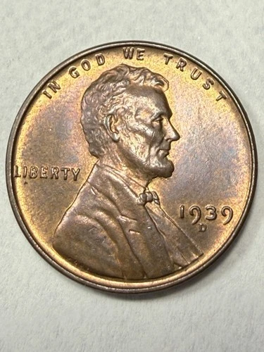 New Listing* 1939-D UNC. RB LINCOLN CENT (UPGRADE THAT SPOT IN YOUR SET)- PRICED TO SELL🔥*