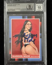 Madison Wilde Signed Custom Trading Card BAS Beckett COA Autograph Grade 10
