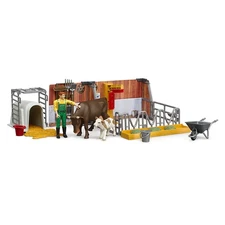 Bruder 62611 Bworld Cow and Calf w/ Farmer
