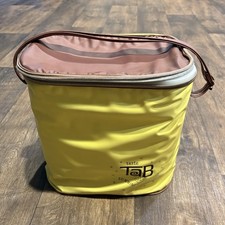 Vintage Tab Soda Soft Sided Cooler Yellow Coca-Cola Advertising Tote Zipper Read