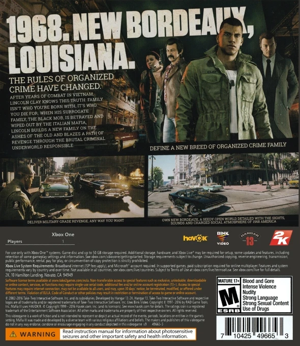 Mafia III Xbox One PAL FR Fonctionnel | Masaru, photo 2 sur 3