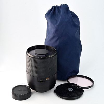 Rokunar 500mm f8 Reflex Mirror Lens Nikon F T Mount w/ Case Filter Caps