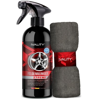 IVALITY  Mikrofaser Felgenbürste extra dünn und professioneller Felgenreiniger