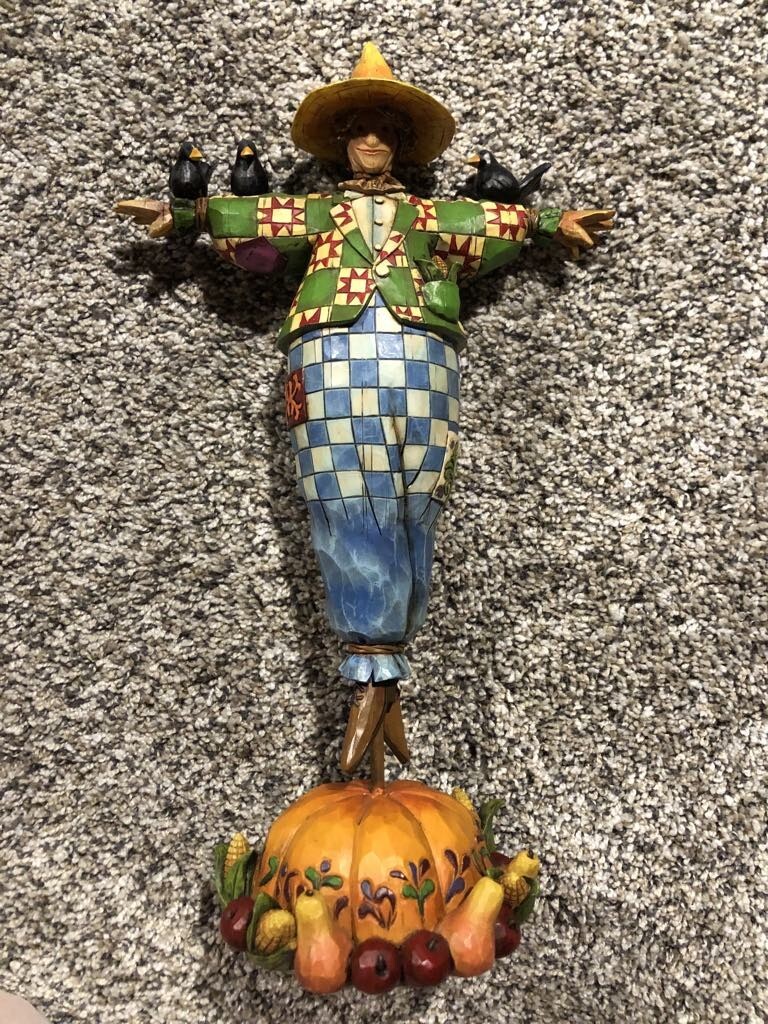 Jim Shore Heartwood Creek KEEPING WATCH Scarecrow 2005 Figurine 4002856 Pumpkin