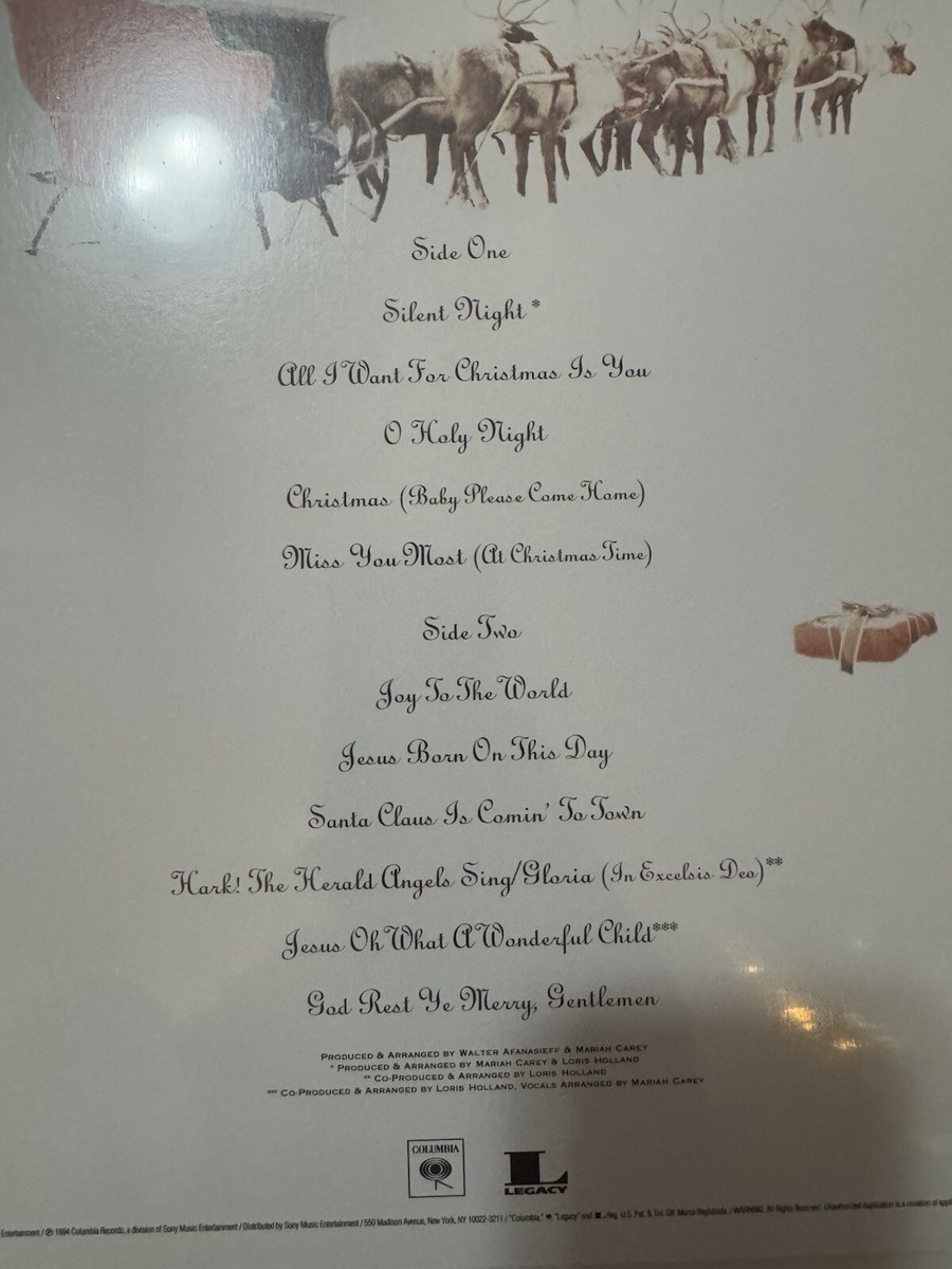 Mariah Carey - Merry Christmas Vinyl LP Spotify Gold XXX/1150
