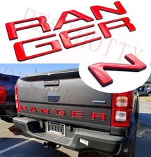 Red Black Double Layer Tailgate Insert Letters fits 2019-2023 Ford Ranger