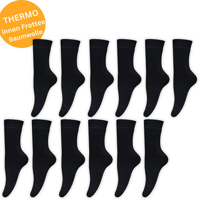Thermosocken Wintersocken 6-12 Paar Vollfrotte Socken THERMO Warme Arbeitssocken