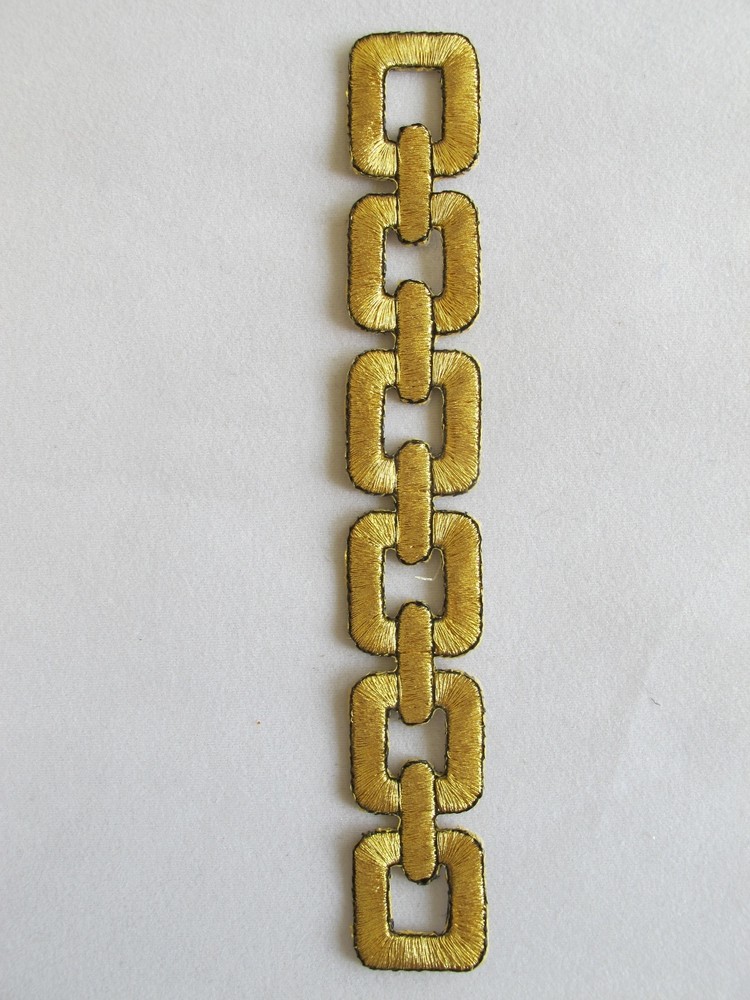 ETDesign #2871 Gold Trim Fringe Chain Embrodiery for Garments